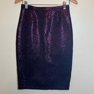 TOPSHOP Purple Midi Skirt Size 6